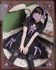 JIURUN Lolita Gothic Lolita Dress with 3D Panel Anime Bow Tie Plus Mori Sweet Gothic Cute Lady and Size One-Piece Pattern, Ruffles, Joints, Cosplay,