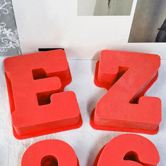 Epoxy Mold Reusable Anti-deformed Easy Demoulding Non-stick Flexible DIY Irregular Form Capital Letter Candle Stencil for Party