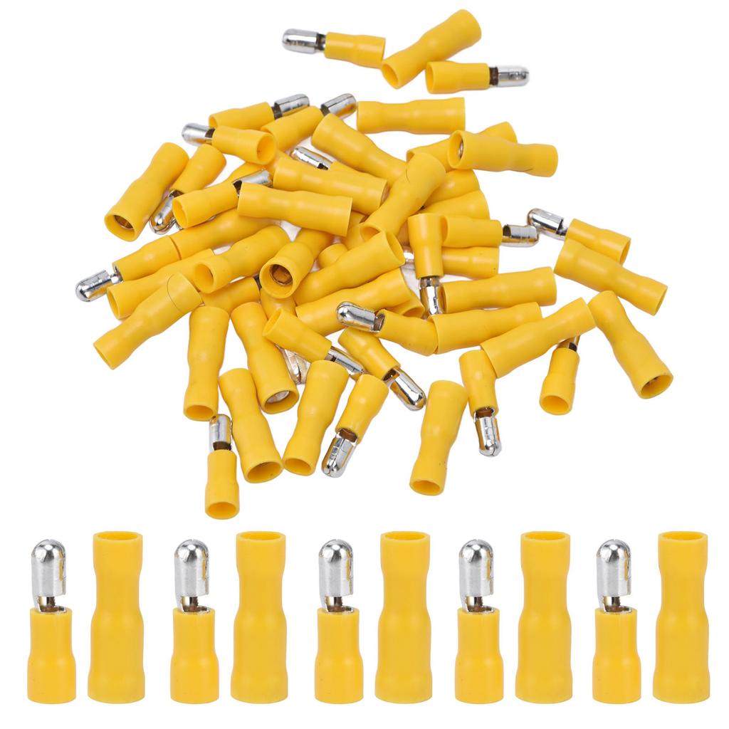 50Pcs Crimp Connector 12‑10 AWG Insulated Male Female Bullets Wire Terminal Set Kit