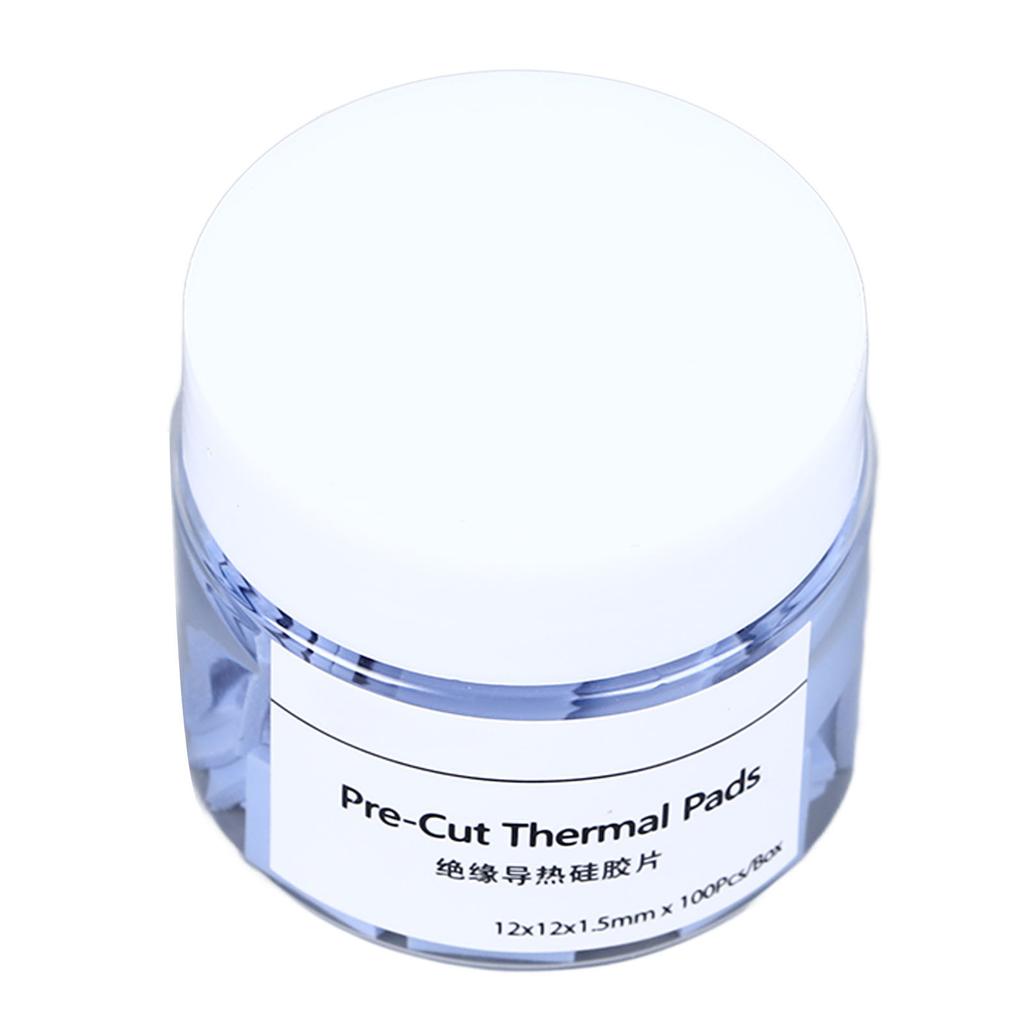 100Pcs Thermal Conductive Pad Silicone Thermal Sheet for IC Chipset LED IC SMD DIP Blue