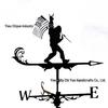 Weather Vane Ornament: Outdoor Wrought Iron Spray-Painted Roof Decoration Metal Craft