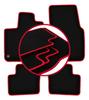 Velours vloermatten met rode rand voor: Renault Twingo III hatchback (2014-)