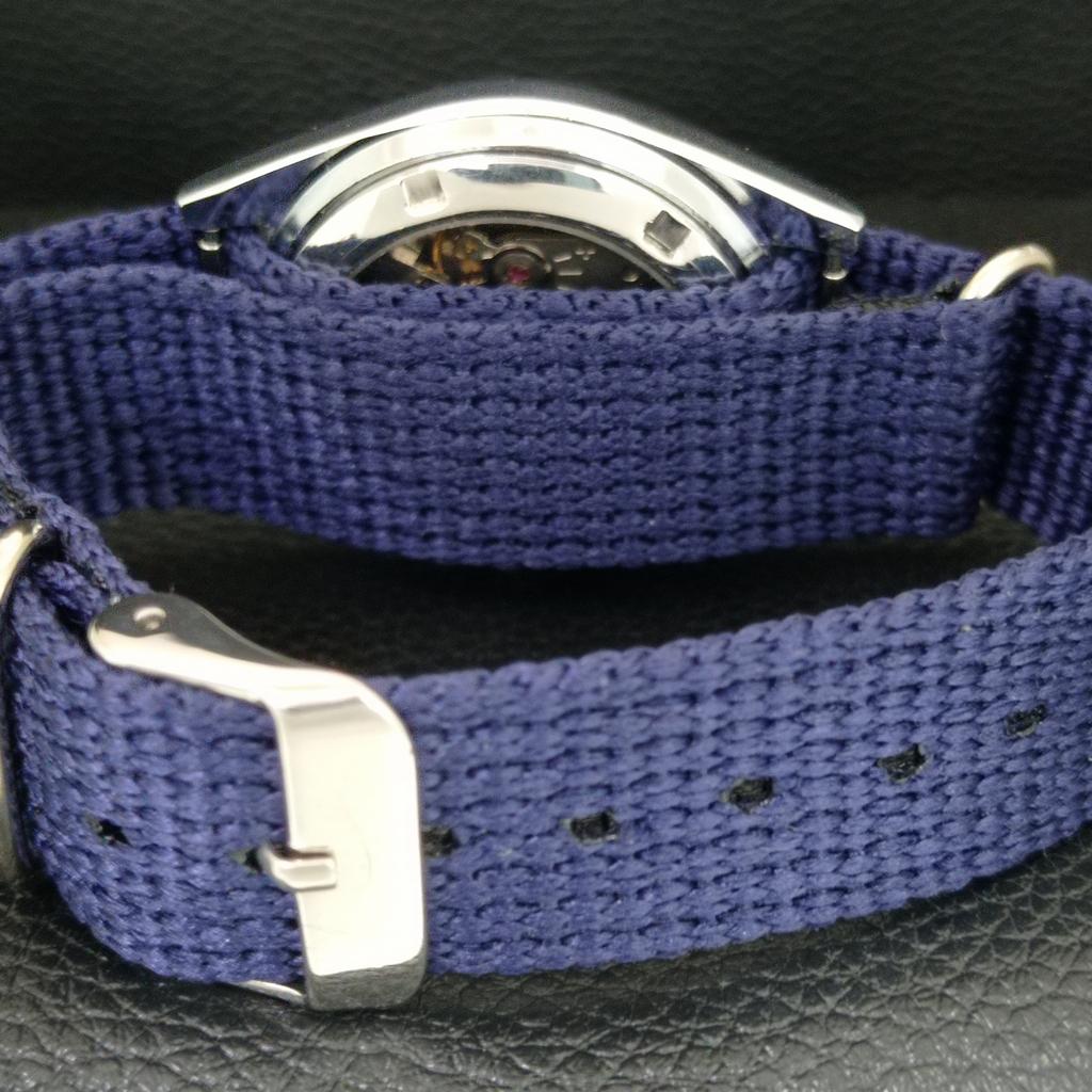 VINTAGE SEIKO 5 AUTOMATIC 6309A REFURBISHED JAPAN MENS BLUE DIAL WATCH A444314-1