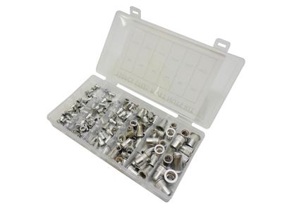 Pop Nut Rivet Set (for Riveters/Nutters) Steel Nut Rivets, 6 Sizes, 150 Pieces, Metric