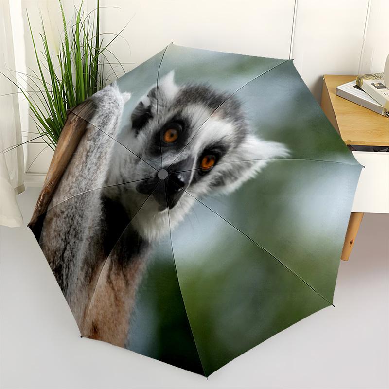 

1pc animal Umbrella Portable Folding Umbrella Iron Frame Hole Bone Structure Outdoor Home Umbrella
