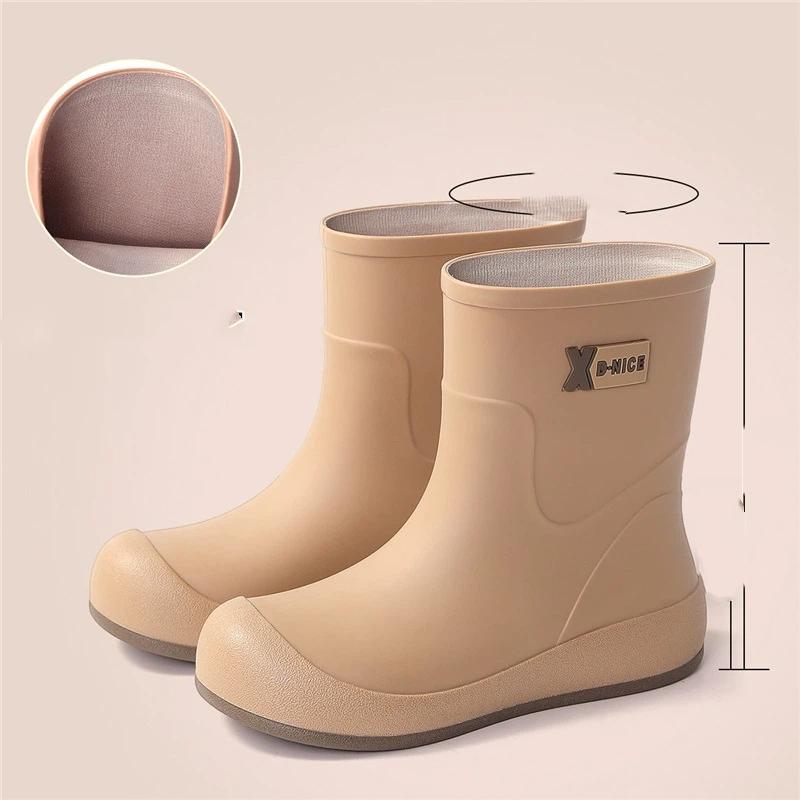 Damenmode Lässig Rutschfest Wasserdicht Regenstiefel Gummischuhe