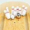 Bowling Mini Toy Table Game: Wooden Rolling Game for Children's Education & Creativity