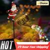 Christmas Santa Solar Kettle Lights Garden Lawn Yard Santa Claus Kettle Ground Lamp Led Night Light Outdoor Decor Gardening Gift
