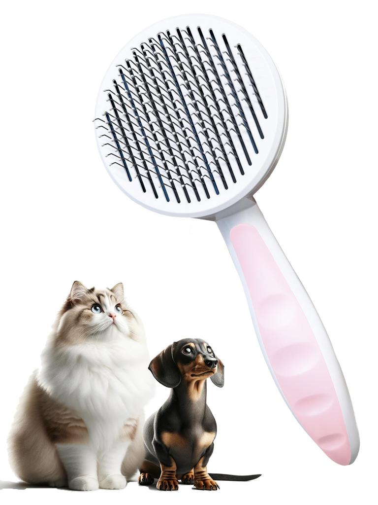 MY DEAR ANIMAL Cat Grooming Shedding Easy Suitable for and Long For Cats and Dogs Brush, Brush, Care, Care, Medium, Medium-Long, Hair, (Pink)