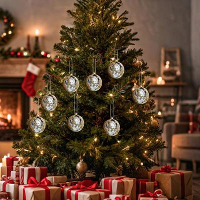 Weihnachtsbaumkugeln Klare Saisonale Anhänger Bruchfeste Kugeln Schmuck für Abendessen Schule Restaurant Einkaufszentrum Hochzeit