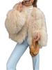 Temperamental Elegant Faux Fur Coat: Solid Color, Long Sleeve, Warm Winter Fashion for Women