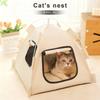 Foldable Pet Tent Cat House All-Season Portable Enclosed Cozy Pet Nest Indoor Travel Pet Bed Cat/Dog Supplies