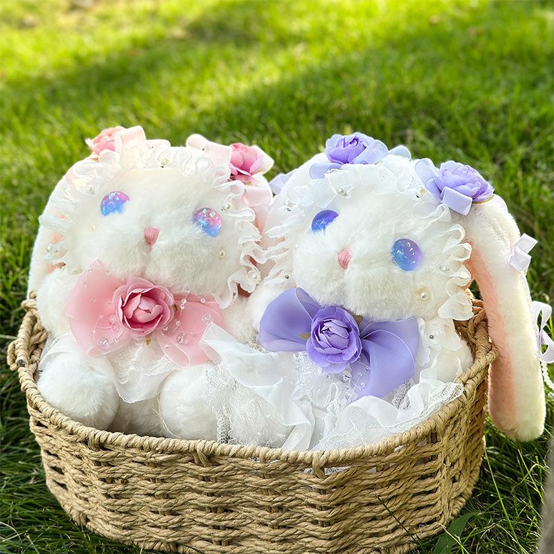 Rabbit Plush Toy Cute Doll Doll Doll Wedding Throw Doll 8 Inch Grab Doll