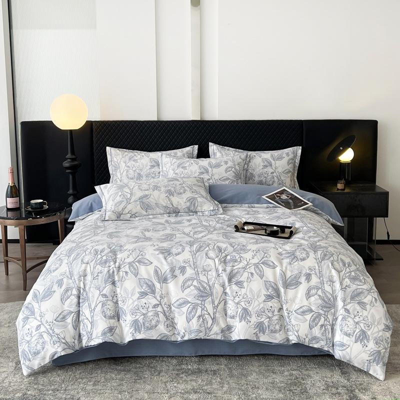 Thick Autumn Winter All Cotton Flannel 4 Piece Bed Sheet Set Home Use Pure Cotton Duvet Cover Fitted Sheet Pillowcases For Students Dormitory
