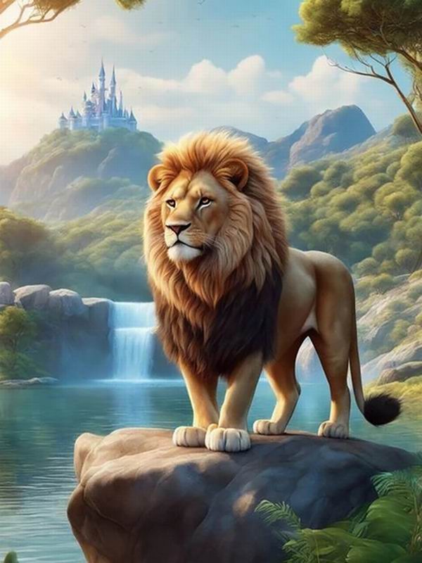 

Алмазная картина, новая коллекция 2024, дикое животное, лев, сделай сам, полная квадратная круглая дрель, стразы, вышивка, художественная мозаика, наборы для вышивки крестом Round drill 30x40cm