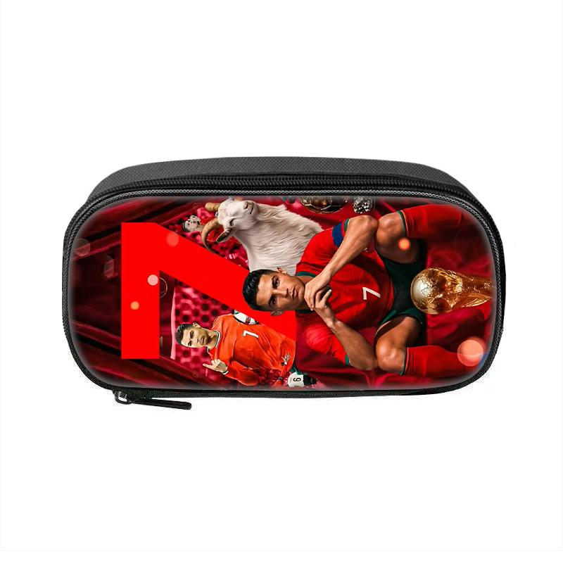 Astuccio con Motivo Ronaldo trousse da trucco CR Stella del Calcio Porta Penne Studente Grande Capacità Sportivo Cancelleria Scolastica Astuccio Portapenne con Zip