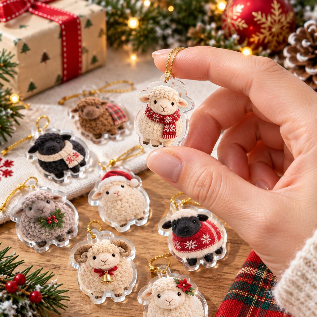 2D Flat -Piece Acrylic Charm Countdown Calendar Set with Mailer Box