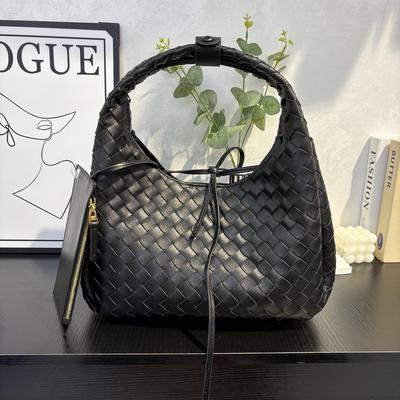 Original Factory Leather Womens Bags 2026 New Style Lambskin Stitched Mini Shoulder Bag Underarm Bag Single Handle Tote Bag Casual Handbag Bag
