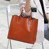 Toptrends Cowhide Genuine Leather Large Tote Bags For Women  Trend Designer A4 Office Shouder Bags Shopper Ladies Handbags