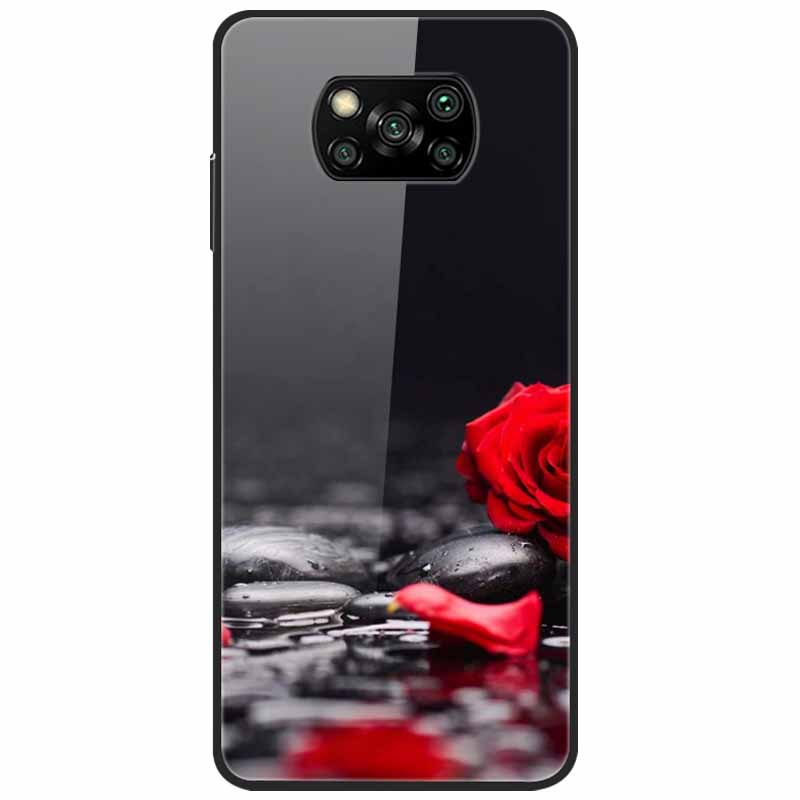 Etui na Poco X3 Pro Modne Urocze Szkło Hartowane Luksusowe Pokrowce Coque dla Xiaomi Poco X3 NFC Etui PocoX3 X 3 Zderzak Ochronny