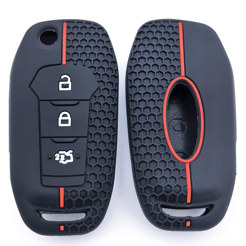 3 Button Silicone Car Remote Key Case Cover For Ford Figo  Mondeo 5 Ecosport Puma  Fiesta Mk8 Everest Ranger Accessories