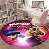 1pc Ladybug (2) Print Round Carpet Chair Round Carpet Suitable for Bedroom Living Room Home Decorative Carpet
