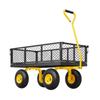 Steel Garden Cart 900lb Capacity Heavy Duty Yard Wagon Cart 10in Tires