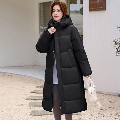 Damen Baumwolljacke mit verlängerter Kapuze für den Winter