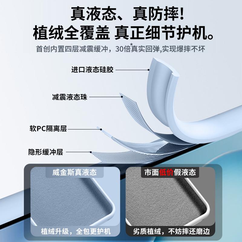 Applicable to vivoS11 mobile phone case, new Promini advanced sense true liquid silicone, skin-friendly and anti-drop  case, female