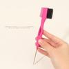 Hair Control Edge Brush with Metal Rat Tail Comb Double Sided Hair Styling Brush