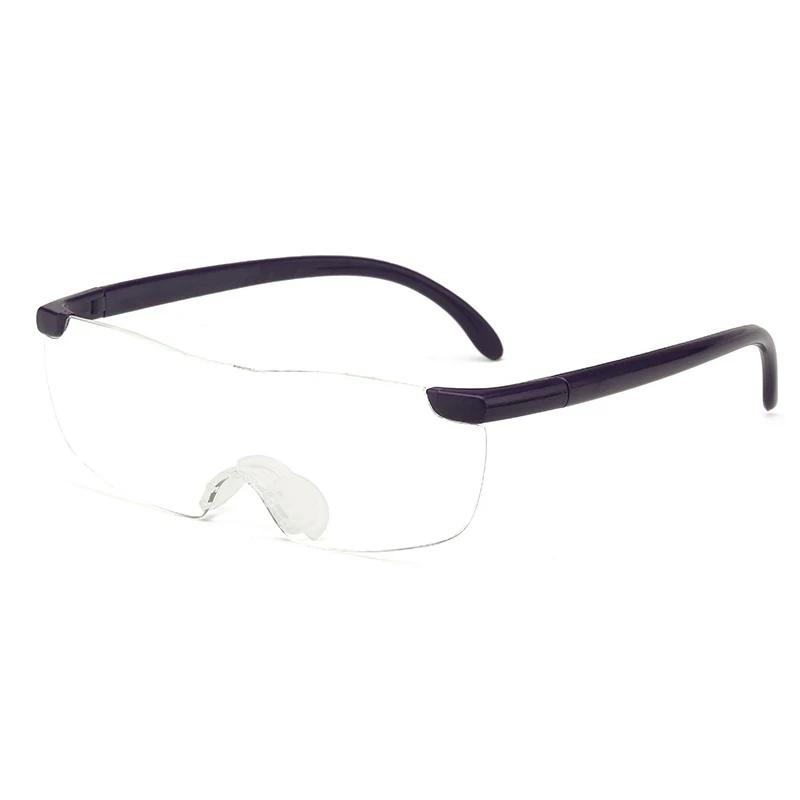 

1.6 Times Magnification Men Reading Glasses Rimless Big Vision Magnifying Portable Plastic Presbyopia Glasses Women Diopter 250 2.5