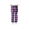 Lining All Over Plaid Mid Rise Straight Leg Casual Pants Men Bottoms Purple Gray AKXT071-1