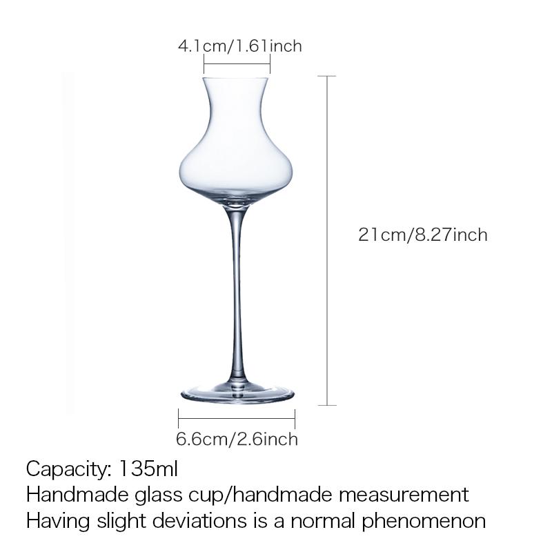 CRISON TT6203 Crystal Tulip Shape Tasting Glass Creative Goblet Whiskey Cocktail Cup with Lid Fragrant Glassware for Beverages