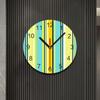 Make A Wood-grain Rainbow Wall Clock, A Fashionable and Simple Wall Clock, A High-end Decorative Painting Clock