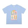 Girls' summer short sleeved T-shirt with fun cartoon print, sweet pure Polyester breathable baby girl casual top, children's clothi