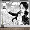 195. Arazzo Eren Jaeger Libertà da Appendere alla Parete Arazzo Anime Giapponese Sfondo Stanza del Dormitorio