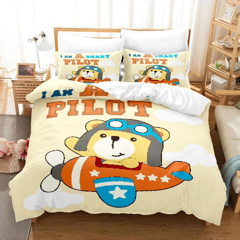 140X200 Duvet Cover Set+Pillowcover Birthday Gift For Boys/Girls Print Cartoon Believe In Magic Unicorn Comforter Cover For Kid
