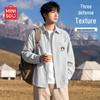 MINISO Men's Casual Textured Long-Sleeve Shirt