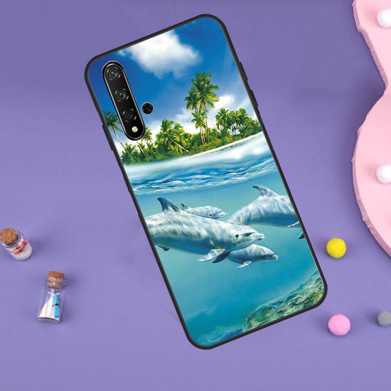 Animal Dolphin For Huawei Nova Y61 Y60 Y70 Y72 Y73 Y90 Y91 9 10 SE 7i 8i 11i 12i P30 P40 Lite P60 Pro Case