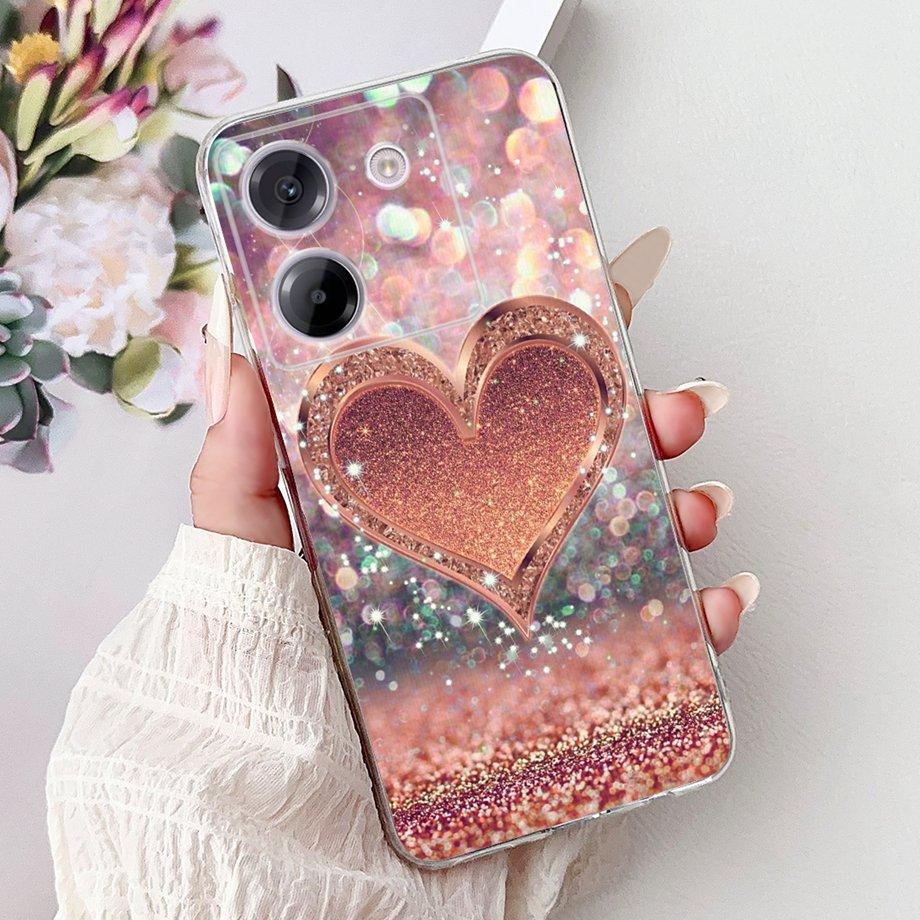 For Xiaomi Poco M7 Pro 5G X7 Pro Back Cover Girly Fashion Flower Butterfly Painting Soft TPU Clear Fundas PocoM7 Pro X7Pro Case