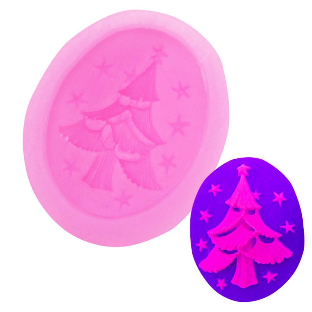 Christmas Tree Shape Silicone Mold DIY Soap Chocolate Biscuit Fondant Cake Decorating Tools