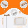 Pacote com 40 Guirlandas de Fotos 40 Pequenos Clipes para Pendurar Fotos Moldura de Foto com 4 Peças de Corda para Fotos Conjunto de Molduras de Fotos de Papelão