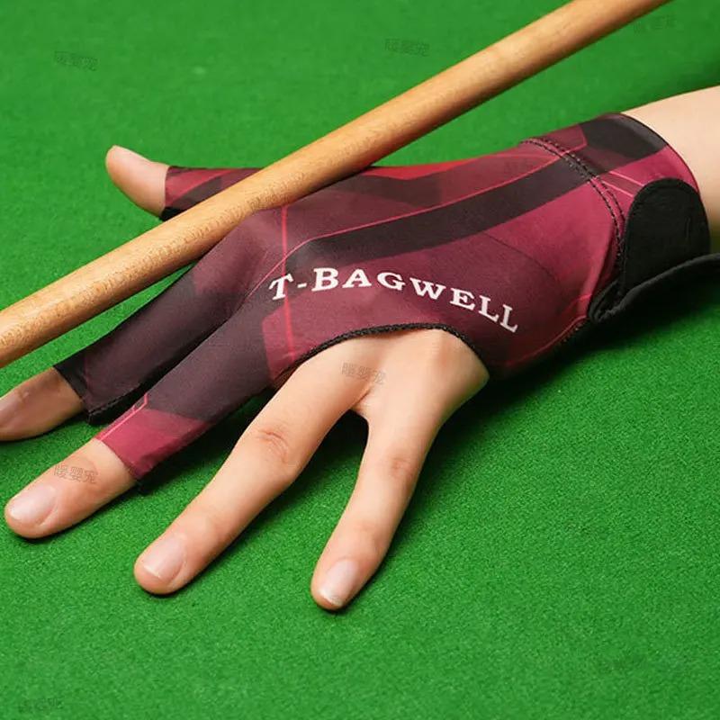 Single Left Hand Three Finger Open Billiard Glove Non Slip Wear Resistant Snooker Pool Training Glove For Smooth Cue Shooting