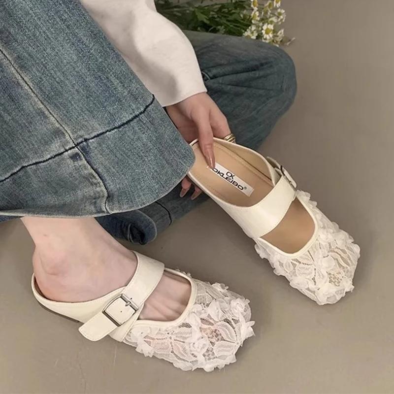 Fashion Summer Mesh Women Slippers 2025 Flats Sandals Casual Mules Shoes New Trend Fad Slingback Shoes Sport Sneaker Mujer Zapatillas