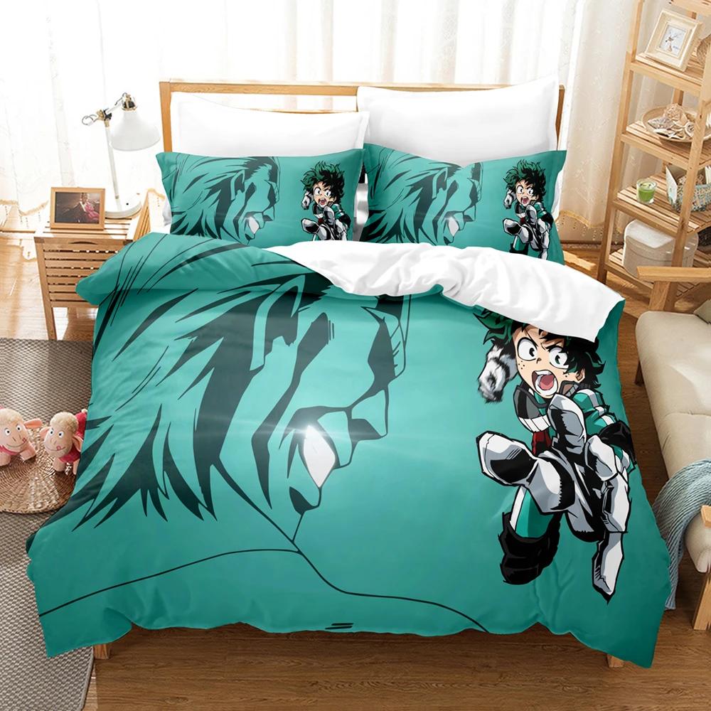 My Hero Academia Bedding Set Japan Anime Quilt Cover Single Double Queen Twin Full Size Duvet Cover Teens Bed Linen Set