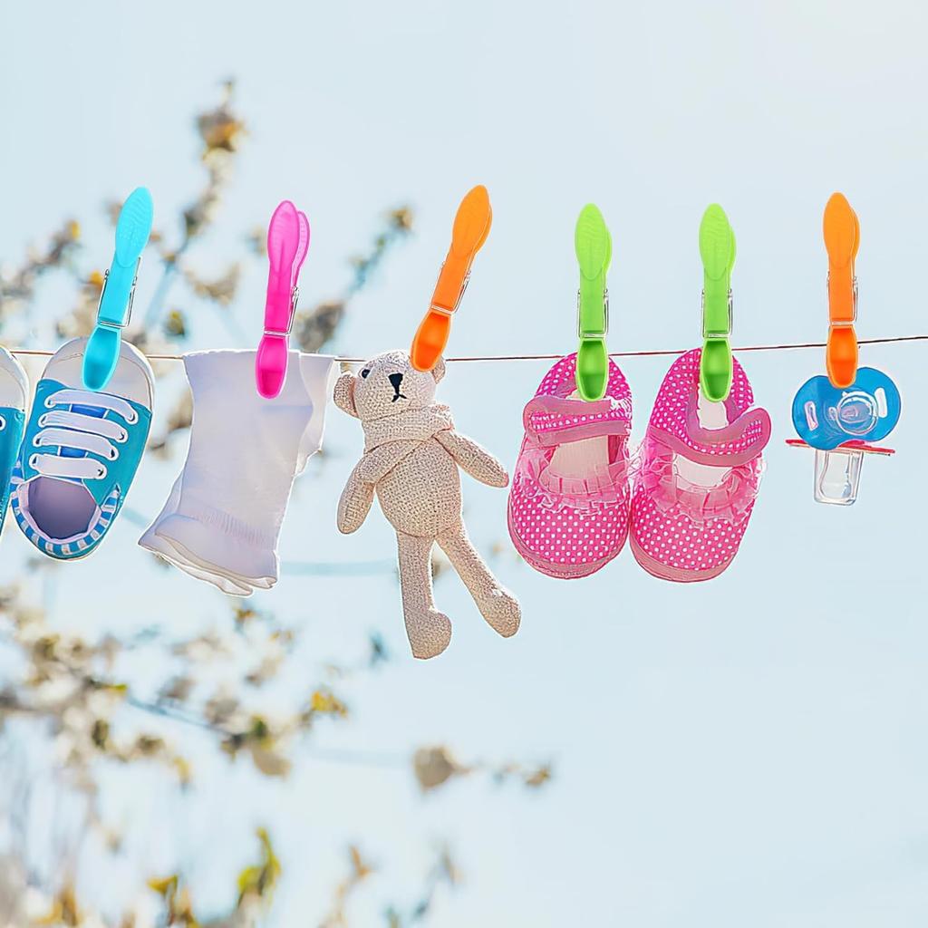 48 pieces of windproof strong clip plastic clothespin indoor and outdoor clothesline special hanging clothespin color