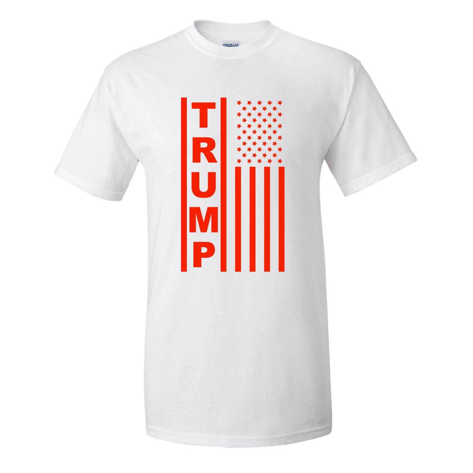 Trump Red Flag Maga Republican Conservative Political 2020 White Cotton T-Shirt S