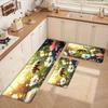 1 szt. Maty kuchenne przeciw zmęczeniu, Wzór pszczoły i stokrotki Wodoodporna Antypoślizgowa Gruba Amortyzowana Mata Kuchenna Wytrzymała Komfortowa Mata Stojąca do Kuchni