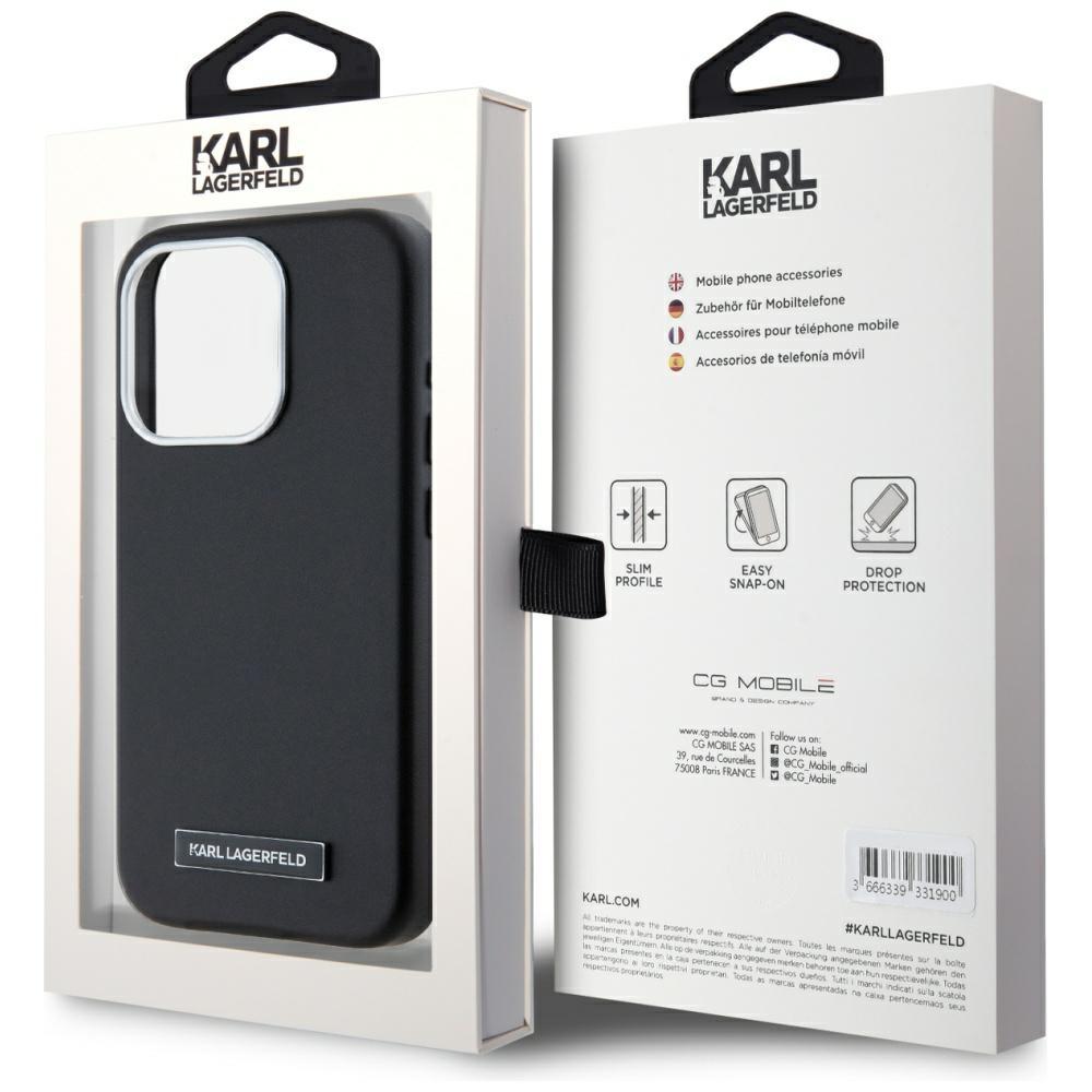 Etui Karl Lagerfeld  Fw Metal Plate      Magsafe Do Iphone 15 Pro Max Czarny