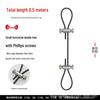 Adjustable Steel Wire Rope Lock for Hanging Lamps - Fastener Accessories and Buckles